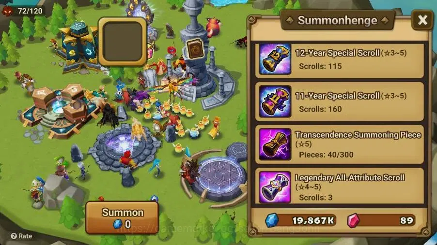 Summoners War: Sky Arena Accounts Starter GLOBAL | NB 5 TESHAR,Starter Gacha 115 12Y+160 11Y Scrool, 3 Legendary All 3