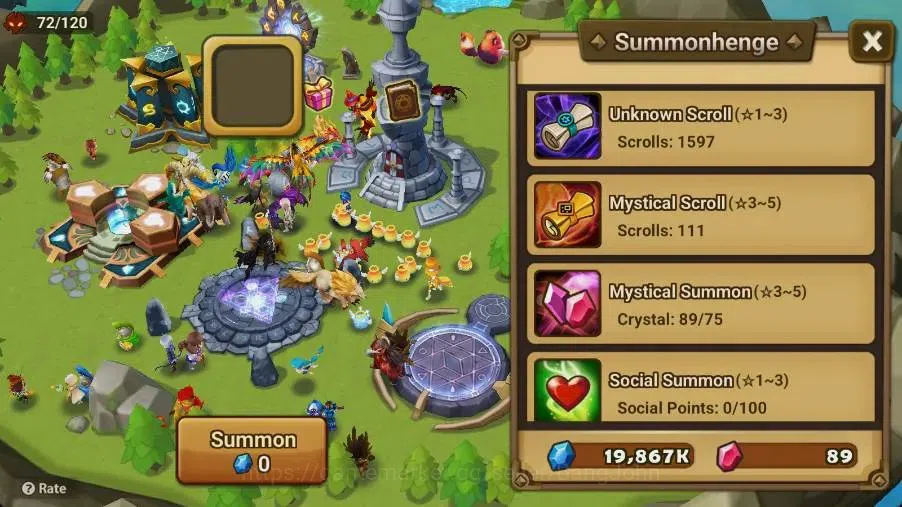 Summoners War: Sky Arena Accounts Starter GLOBAL | NB 5 TESHAR,Starter Gacha 115 12Y+160 11Y Scrool, 3 Legendary All 5