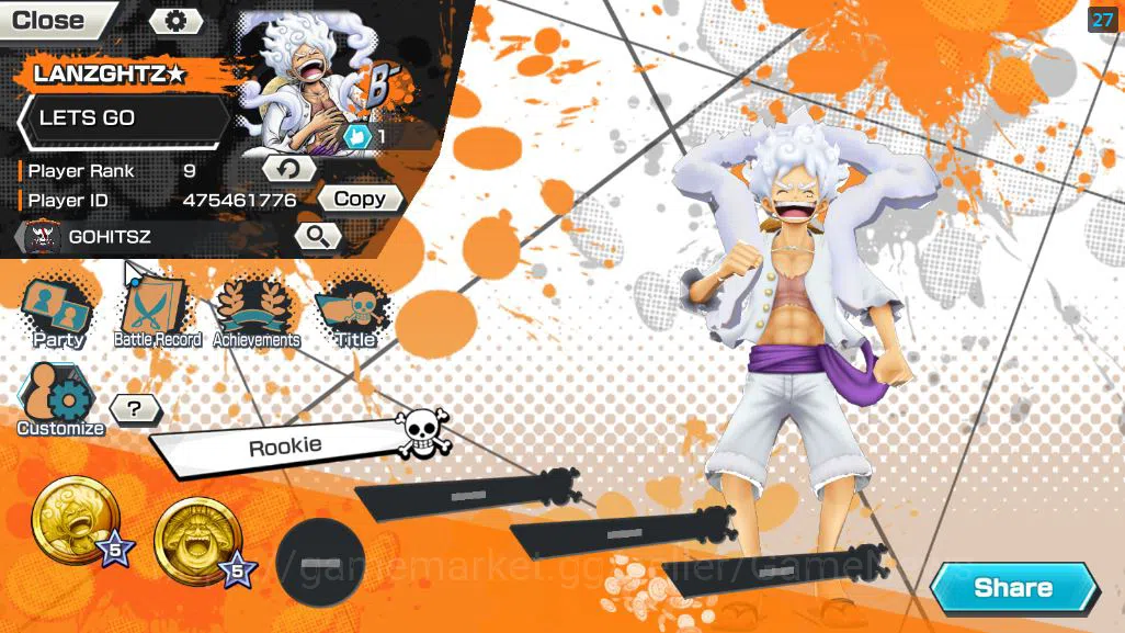 One Piece Bounty Rush Accounts Global|6 EX|Five Elders ST.Saturn,Hungers Pangs Ch image 2