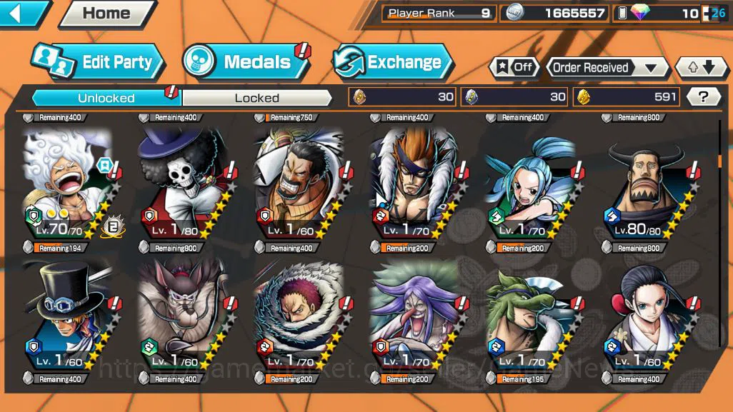 One Piece Bounty Rush Accounts Global|6 EX|Five Elders ST.Saturn,Hungers Pangs Ch image 7