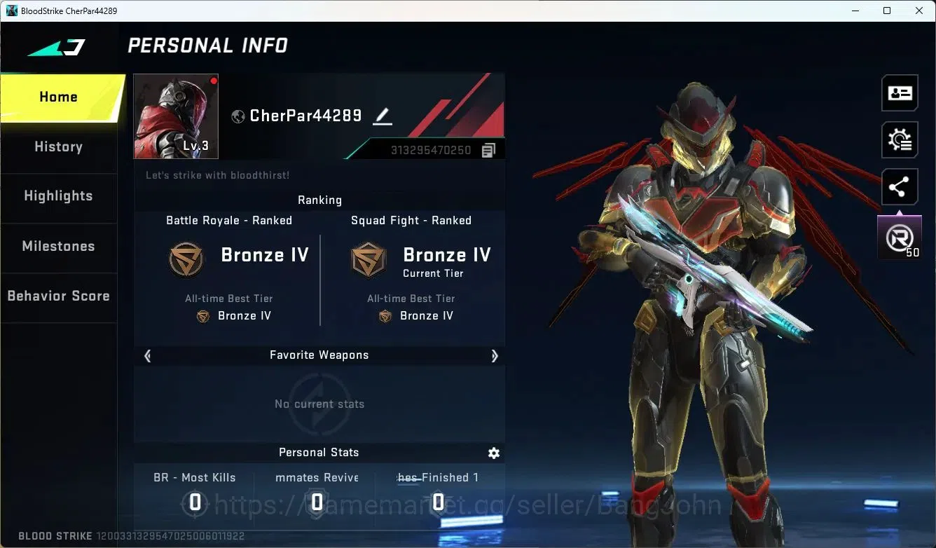 Blood Strike Accounts ASIA | ETHAN Eternal Striker|AOT KAG-6 Gun|M4A1 Ul image 8