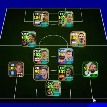 eFootball Accounts Legends & Iconic Players Android|Big Time Lionel Messi|15 Epic Zlatan Ibrahimovic,Rui Costa,Christian