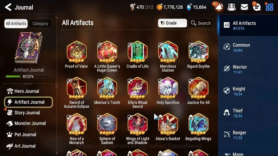 Epic Seven Accounts High-End GLOBAL Unverif|New Era|16 ML(Shepherd ot Dark Diene,SN Yulha,RnL,BArunka)|PoH ON|15K 11