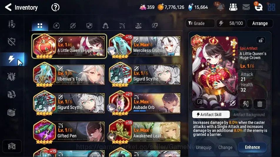 Epic Seven Accounts High-End GLOBAL Unverif|New Era|16 ML(Shepherd ot Dark Diene,SN Yulha,RnL,BArunka)|PoH ON|15K 16