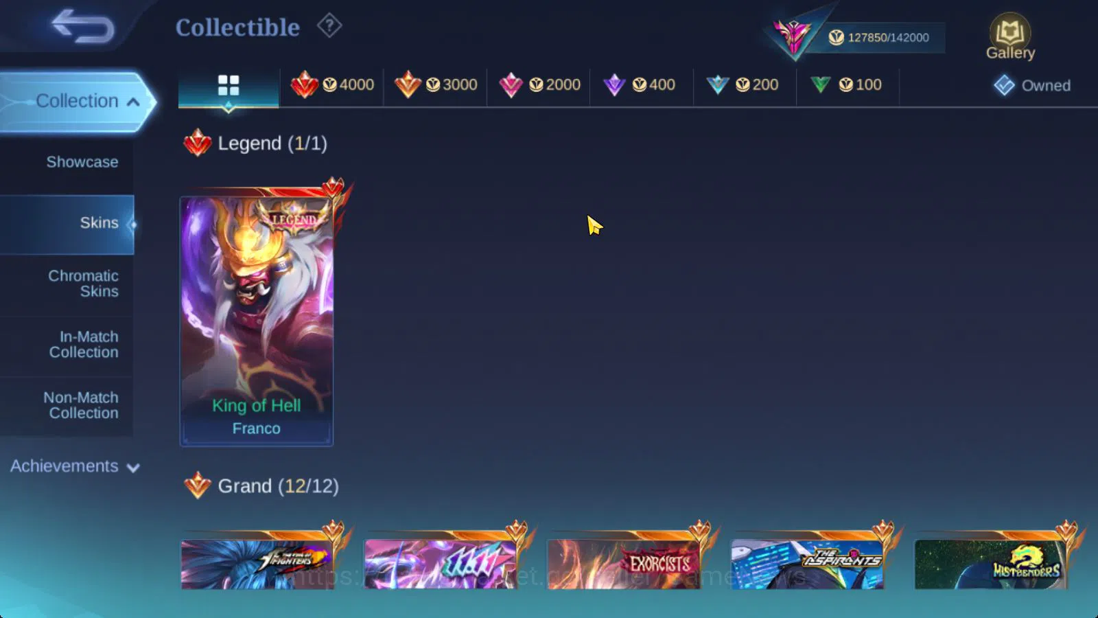 Mobile Legends: Bang Bang Accounts Hero 130|Skin 344|Legend Franco,JJK Xavier,HXH Jul image 8