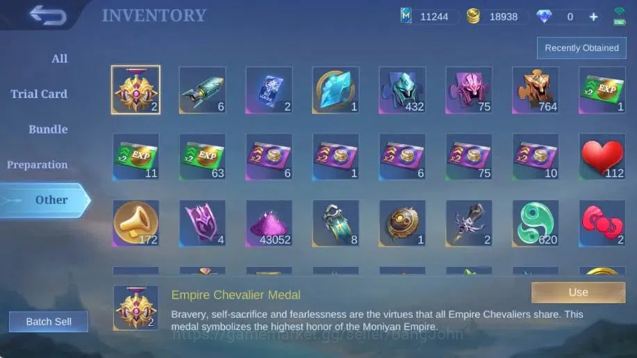 Mobile Legends: Bang Bang Accounts Global|Skin 399|Exalted|Legend Lunox,EXO Kagura,SV image 11