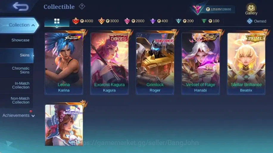 Mobile Legends: Bang Bang Accounts Global|Skin 399|Exalted|Legend Lunox,EXO Kagura,SV image 6