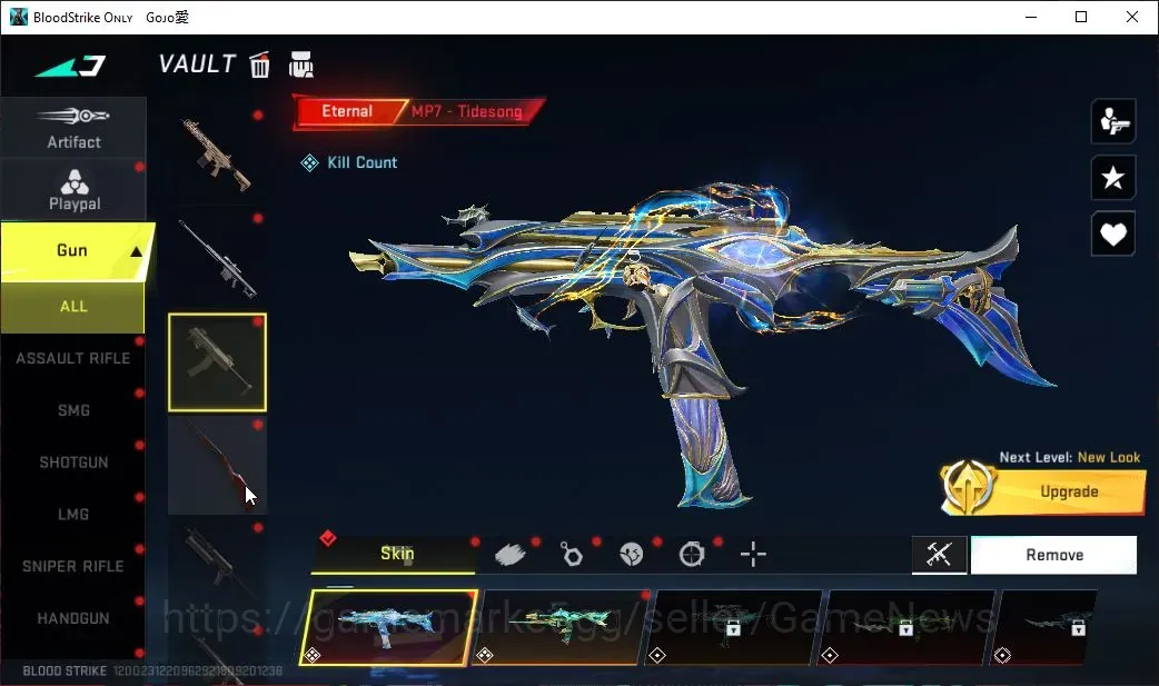 Blood Strike Accounts Collab Skin Asia|2 Eternal MP7 Tidesong Lv4,DEagle Scorpio Lv2|Collab TokRev MCX Worst,FN2000 1