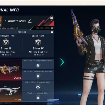Blood Strike Accounts Others ASIA | 1 Eternal: INP-9-Golden Elegy Lv.2|3 Legendary Guns|1 Ultra Gun |1 Epic Name Changing
