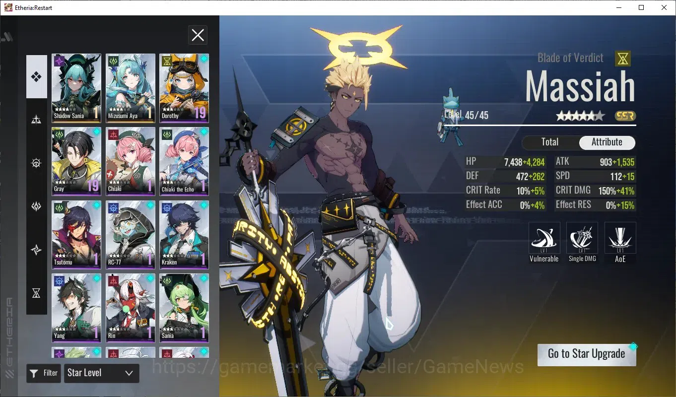 Etheria: Restart Accounts GLOBAL-S25|Lv26|11 SSR[Lian,Massiah,Kloss,Lilith,L image 3