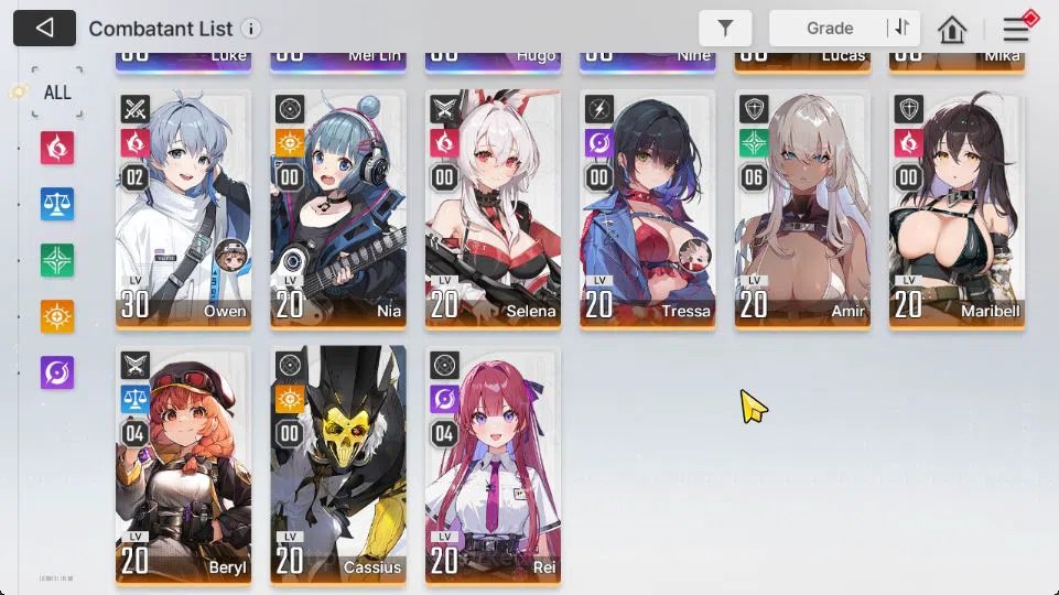 Chaos Zero Nightmare Accounts Global Lv 30|4 SSR [Nine,Mei Lin,Luke,Hugo] + 11SR image 4