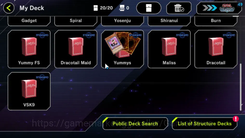 Yu-Gi-Oh! Master Duel Accounts Lv 18 | 20 Deck |VSK9,DragonMaid,Dracotail,Yummys, image 12