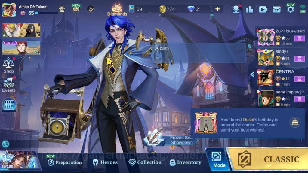 Mobile Legends: Bang Bang Accounts Hero 131|Skin 204|High Glory 96|Sanrio Floryn,CC[Y image 1