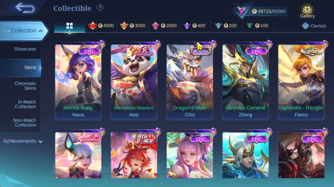 Mobile Legends: Bang Bang Accounts Hero 131|Skin 204|High Glory 96|Sanrio Floryn,CC[Y image 17