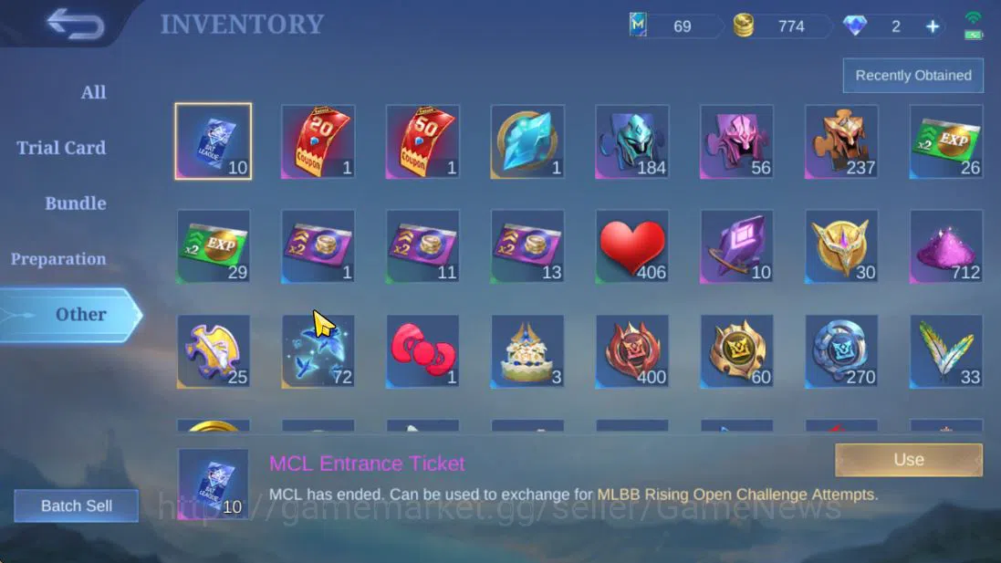 Mobile Legends: Bang Bang Accounts Hero 131|Skin 204|High Glory 96|Sanrio Floryn,CC[Y image 2