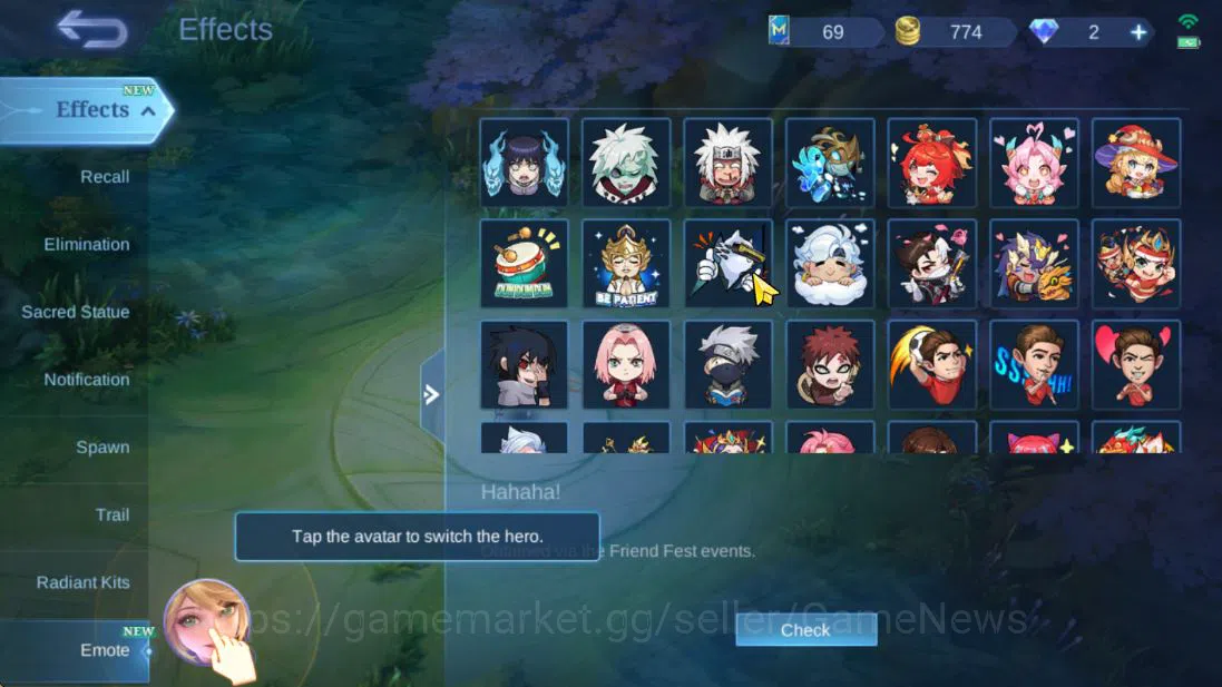 Mobile Legends: Bang Bang Accounts Hero 131|Skin 204|High Glory 96|Sanrio Floryn,CC[Y image 3