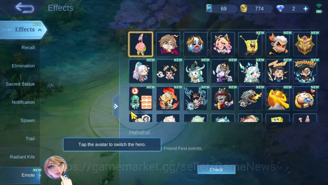 Mobile Legends: Bang Bang Accounts Hero 131|Skin 204|High Glory 96|Sanrio Floryn,CC[Y image 5