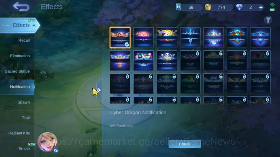 Mobile Legends: Bang Bang Accounts Hero 131|Skin 204|High Glory 96|Sanrio Floryn,CC[Y image 7