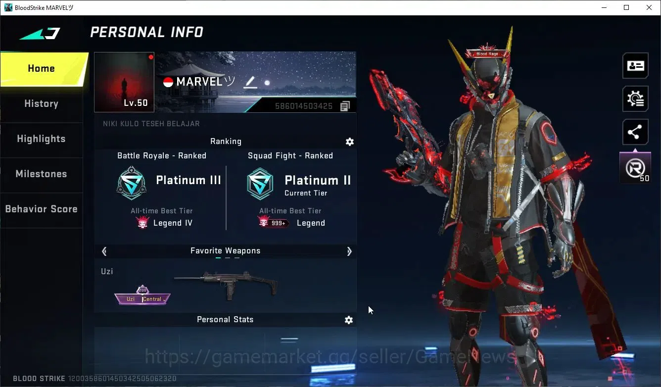 Blood Strike Accounts ASIA|ETERNAL Zero,UZI-Scorpion+Collab BLEACH Byaku image 2