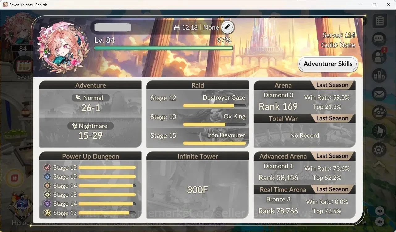 Seven Knights Re:Birth Accounts GLOBAL SEA|4 ex-7k[Melia,Juri,Rosie,Gelidus]|15TC6 image 6