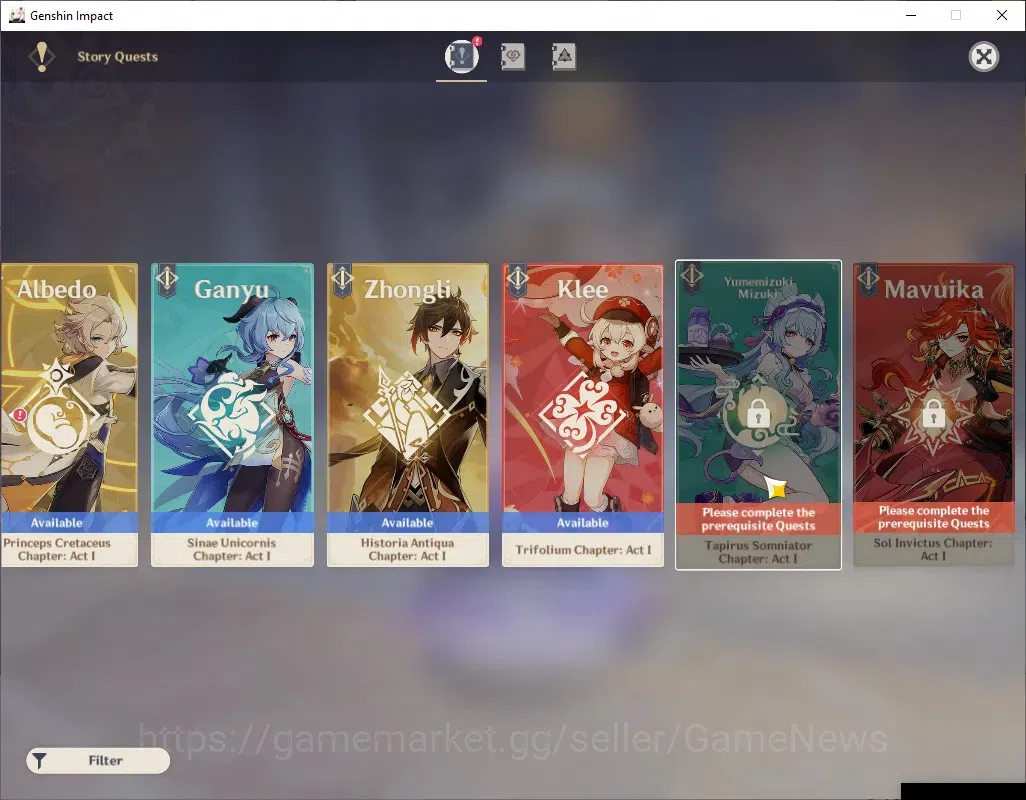 Genshin Impact Accounts ASIA|AR 52|Skirk PremTeam|4 Limited + 1 (*5Weapon) image 20