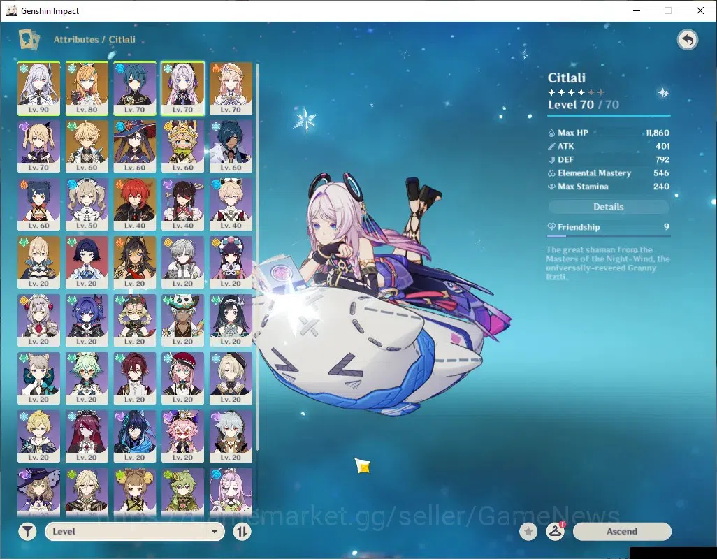 Genshin Impact Accounts ASIA|AR 52|Skirk PremTeam|4 Limited + 1 (*5Weapon) image 4
