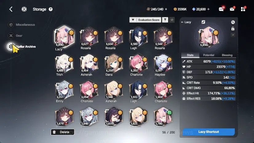 StarSavior Accounts Global|Lv 73|20K Stellagem|29 SSR 6 LB3 [W Asherah image 17