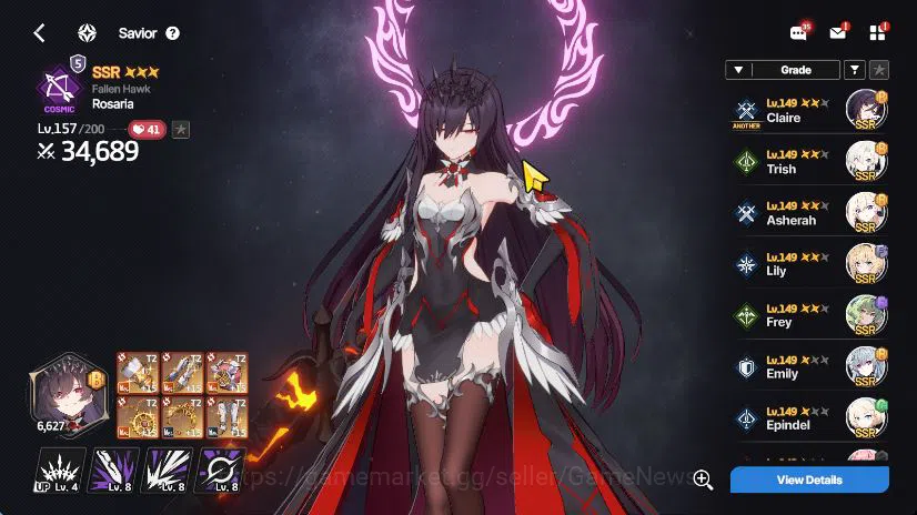 StarSavior Accounts Global|Lv 73|20K Stellagem|29 SSR 6 LB3 [W Asherah image 4