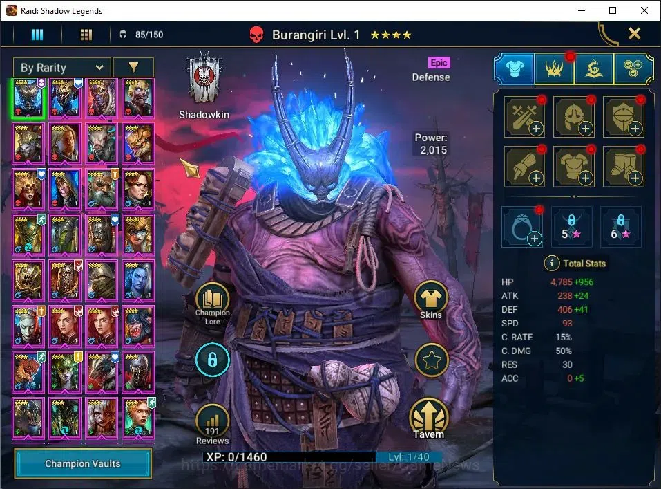 Raid: Shadow Legends Accounts Lv29 883K Power|1 Mythic(Nell Blackteeth)|18 Legen image 5