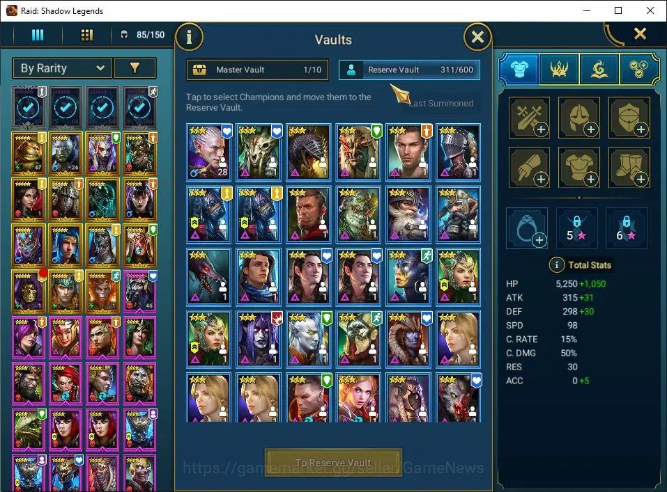 Raid: Shadow Legends Accounts Lv29 883K Power|1 Mythic(Nell Blackteeth)|18 Legen image 8