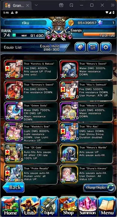 Grand Summoners Accounts [GLOBAL] Rank 74 | 24 Ascend | Houka Inumuta TW |  image 2
