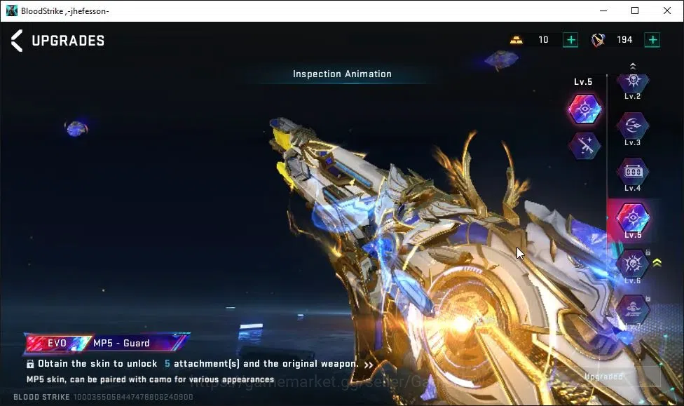 Blood Strike Accounts AMERICA|EVO MP5-Guard Lv5|EVO Artifact-Nexus|13 ET image 4