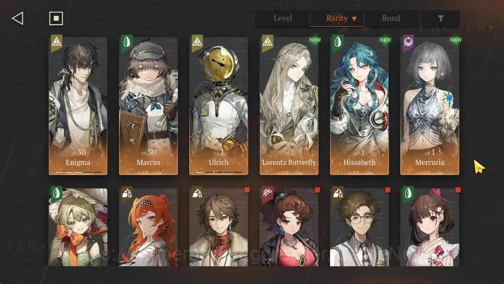 Reverse: 1999 Accounts Starter Global|Starter Lv 1|7 SSR|Enigma P3,Ulrich P1,Marcus,Lorentz 1