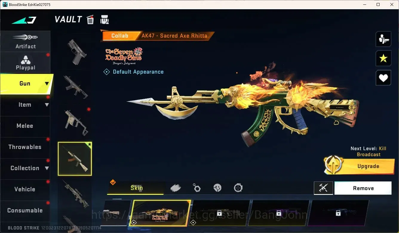 Blood Strike Accounts ASIA | 2 Collab Guns: AK47(7DS),MCX(EVA), |BLEACH  image 4