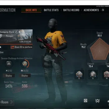 Arena Breakout Accounts High-End MOBILE | LVL 30 |SV 29,5 M|CV 26 m|SKIN WP ar57 Symphony,HLC Tactical more detail cek SS