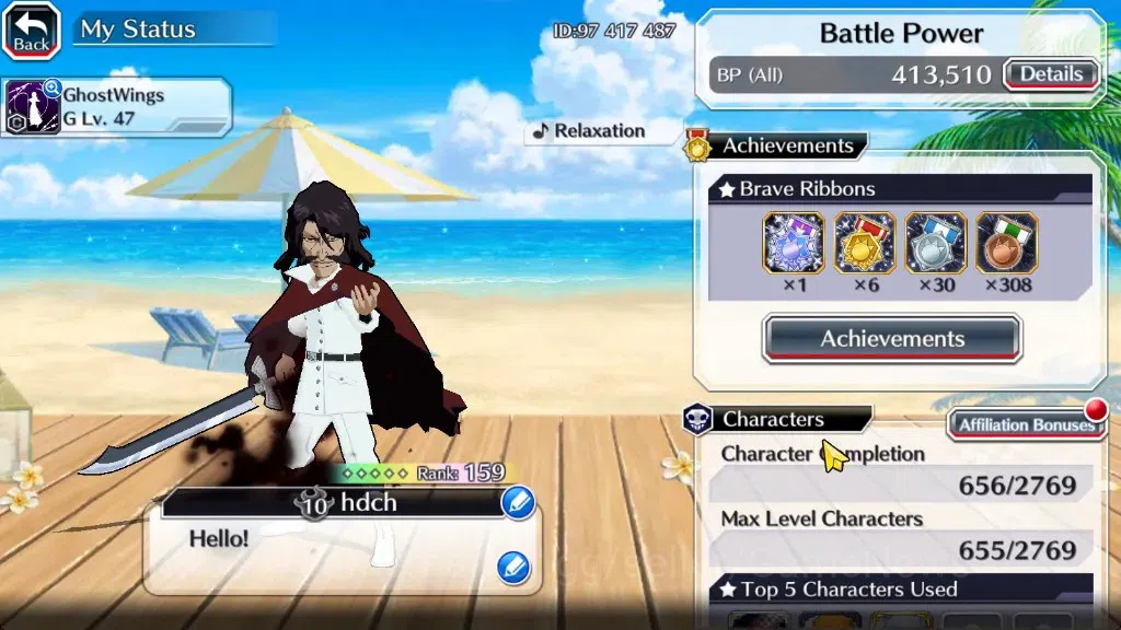 Bleach: Brave Souls Accounts Others Global|33K Orb|Swimsuit26 Giselle&Orihime,DT Ichigo,SantaSociety Bazz-B&Meninas,Anniv10 2