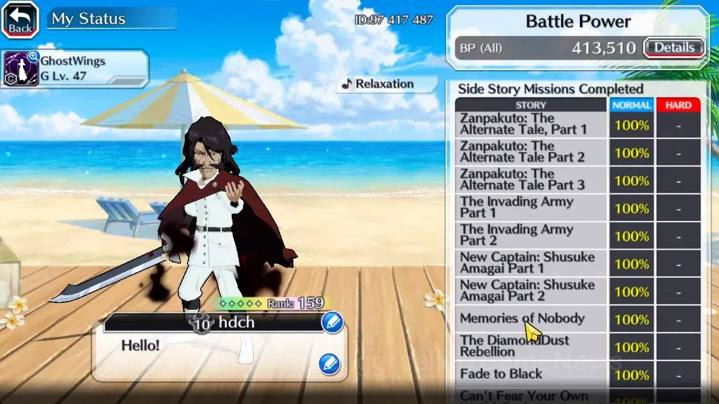 Bleach: Brave Souls Accounts Others Global|33K Orb|Swimsuit26 Giselle&Orihime,DT Ichigo,SantaSociety Bazz-B&Meninas,Anniv10 6