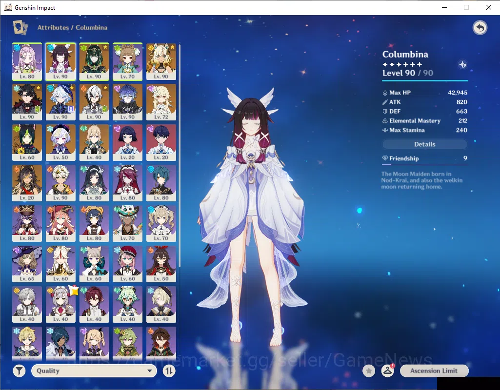Genshin Impact Accounts ASIA|AR 57|7Limited+8(*5Wep)|(Nefer,Arlecch)Sign,C image 3