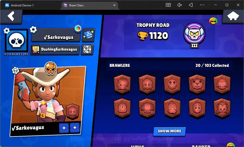 Brawl Stars Accounts Global | 1120 Thropy|20 Brawler|1 Max Hypercharge image 2