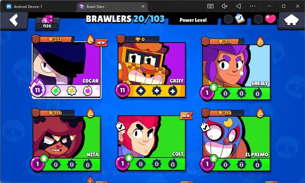 Brawl Stars Accounts Global | 1120 Thropy|20 Brawler|1 Max Hypercharge image 5