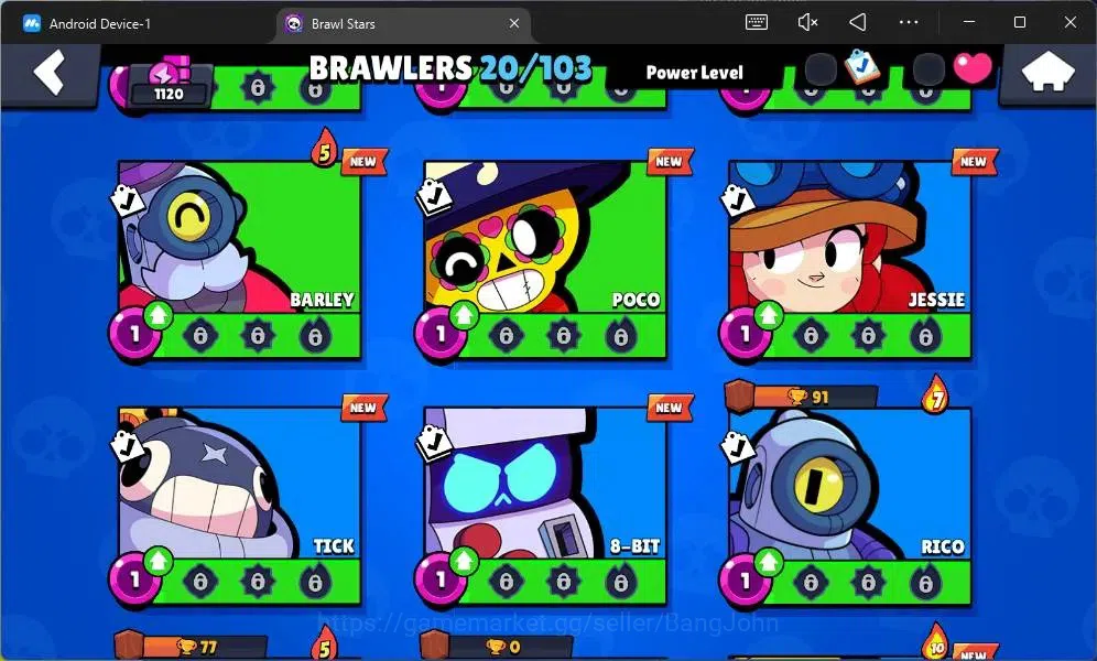 Brawl Stars Accounts Global | 1120 Thropy|20 Brawler|1 Max Hypercharge image 6