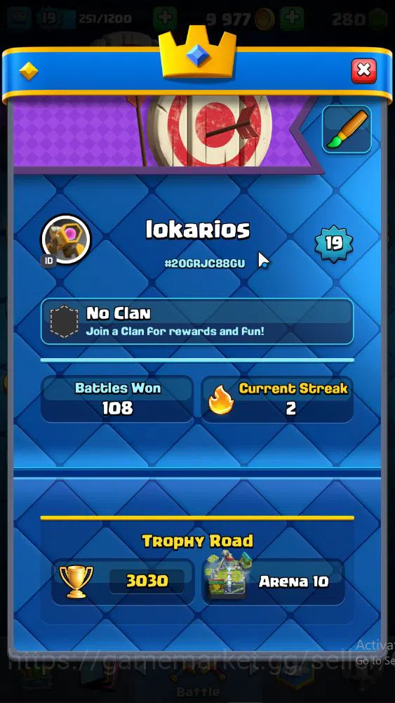 Clash Royale Accounts Lv 19|Trophy 3030|KTL 8|Limited Skin|Card 55| 2 EV image 2