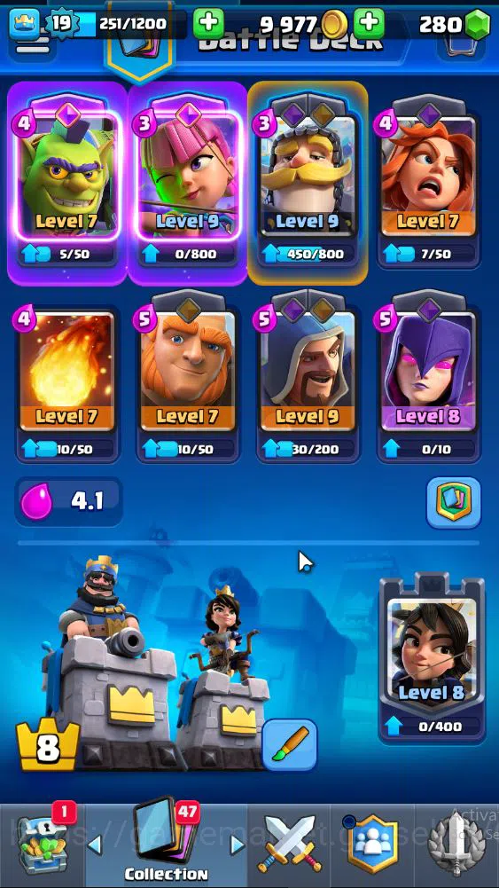 Clash Royale Accounts Lv 19|Trophy 3030|KTL 8|Limited Skin|Card 55| 2 EV image 4