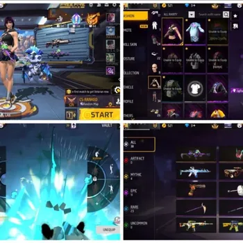 Free Fire Accounts AKUN LEVEL 42 VAULT 44 EMOTE 8 BACKPACK 11 WEAPON 38