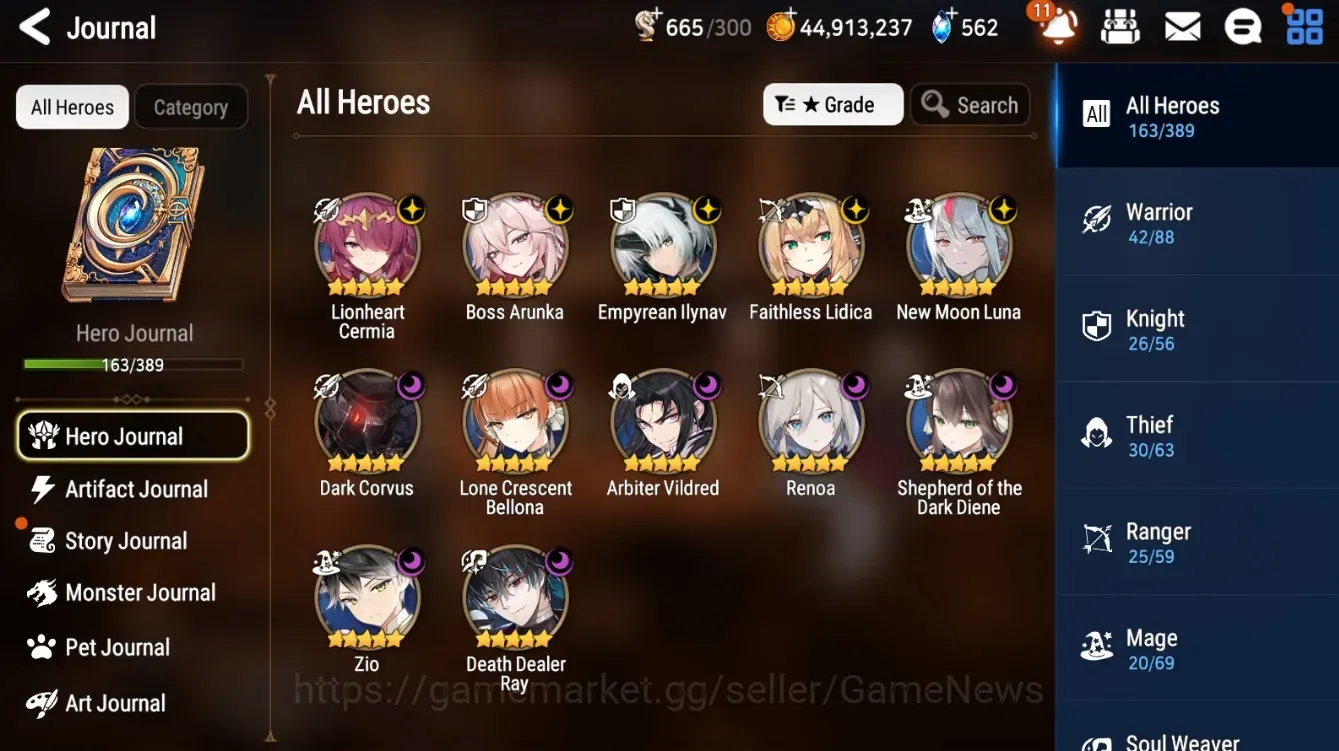 Epic Seven Accounts High-End Global UnVerif|Mor 65|12 ML(Sheperd,BArunka,NM Luna,Zio,etc)+Full 1