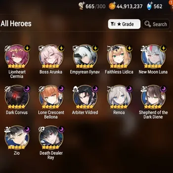 Epic Seven Accounts High-End Global UnVerif|Mor 65|12 ML(Sheperd,BArunka,NM Luna,Zio,etc)+Full