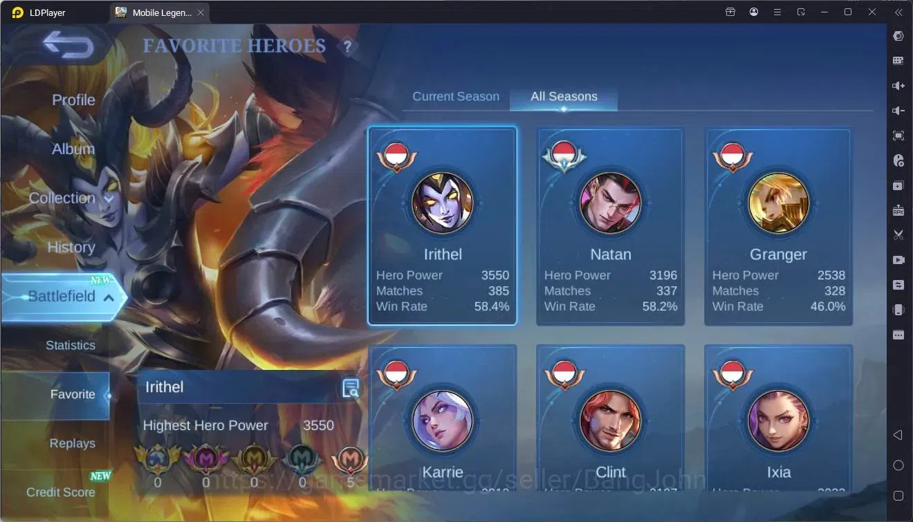 Mobile Legends: Bang Bang Accounts Global|Hero 115|Skin 284|Renowned|StarWars Cyclops image 15