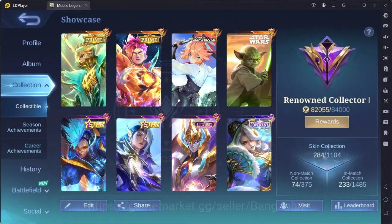 Mobile Legends: Bang Bang Accounts Global|Hero 115|Skin 284|Renowned|StarWars Cyclops image 17