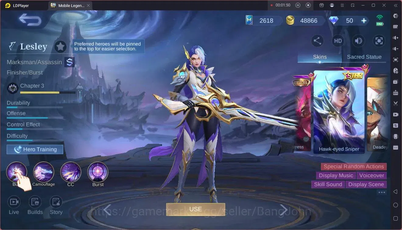 Mobile Legends: Bang Bang Accounts Global|Hero 115|Skin 284|Renowned|StarWars Cyclops image 4