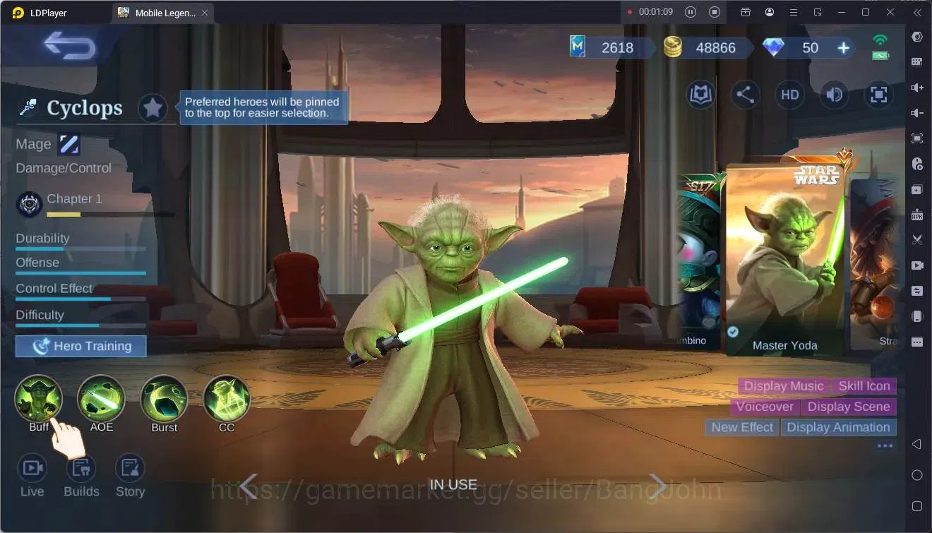 Mobile Legends: Bang Bang Accounts Global|Hero 115|Skin 284|Renowned|StarWars Cyclops image 6